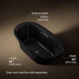 Kohler | Underscore | Drop In Soaking Tub - Black - image 3