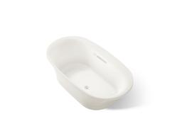 Kohler Underscore 66'' x 36'' drop-in Heated BubbleMassageE air bath with Bask heated surface - Biscuit - image 1