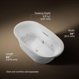Kohler | Underscore | Whirlpool Bathtub - Ice Grey - image 3