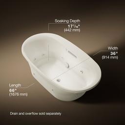 Kohler | Underscore | Whirlpool Bathtub - Biscuit - image 3