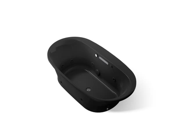 Kohler Underscore 65-1/2'' x 35-3/4'' drop-in Heated BubbleMassageE air bath with whirlpool - Black