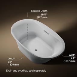 Kohler | Underscore | Drop In Soaking Tub - Ice Grey - image 3