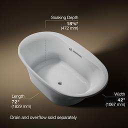Kohler | Underscore | Drop In Soaking Tub - Ice Grey - image 3