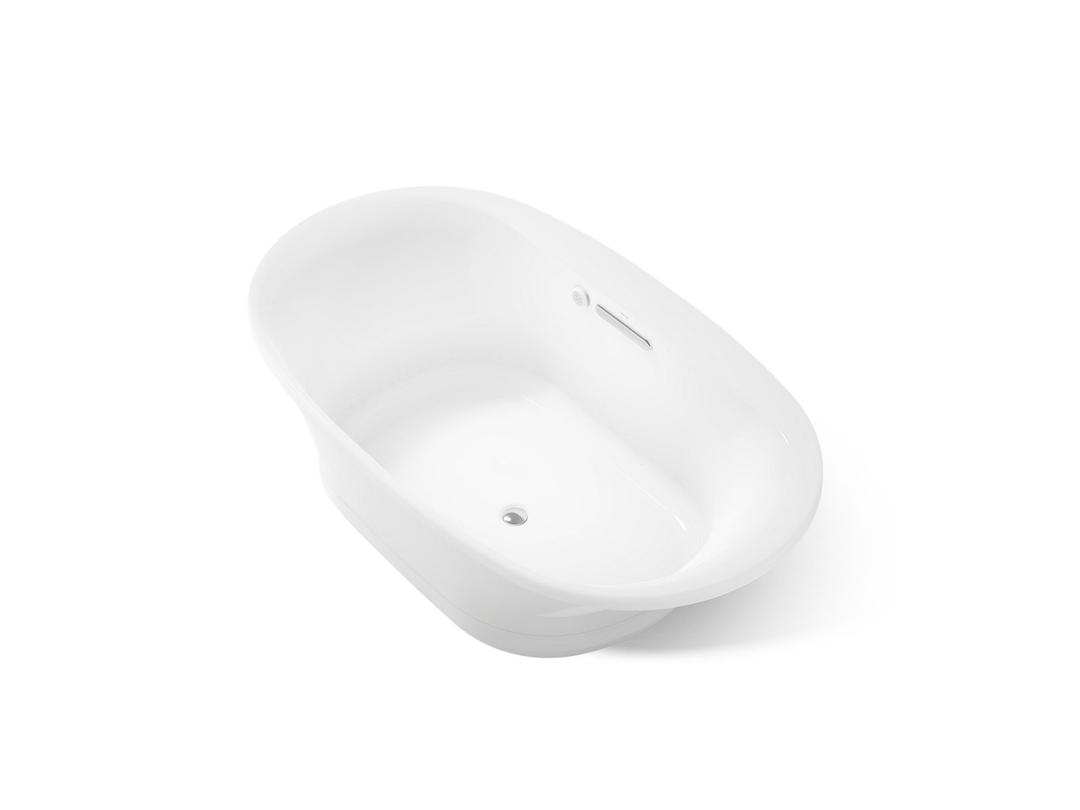 Kohler Underscore 71-1/2'' x 41-1/2'' drop-in Heated BubbleMassageE air bath with Bask heated surface - White by Kohler