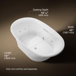 Kohler | Underscore | Whirlpool Bathtub - White - image 3
