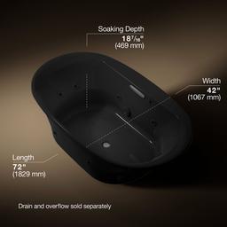 Kohler | Underscore | Whirlpool Bathtub - Black - image 3