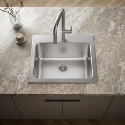BalladE 25'' top-mount single-bowl utility sink - Stainless Steel - image 2