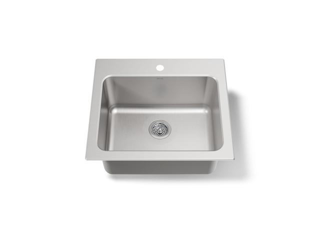 BalladE 25'' top-mount single-bowl utility sink - Stainless Steel