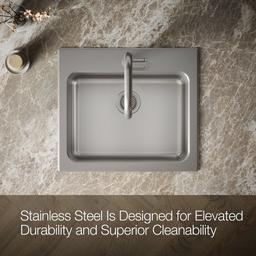 BalladE 25'' top-mount single-bowl utility sink - Stainless Steel - image 4