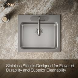 BalladE 25'' top-mount single-bowl utility sink - Stainless Steel - image 4