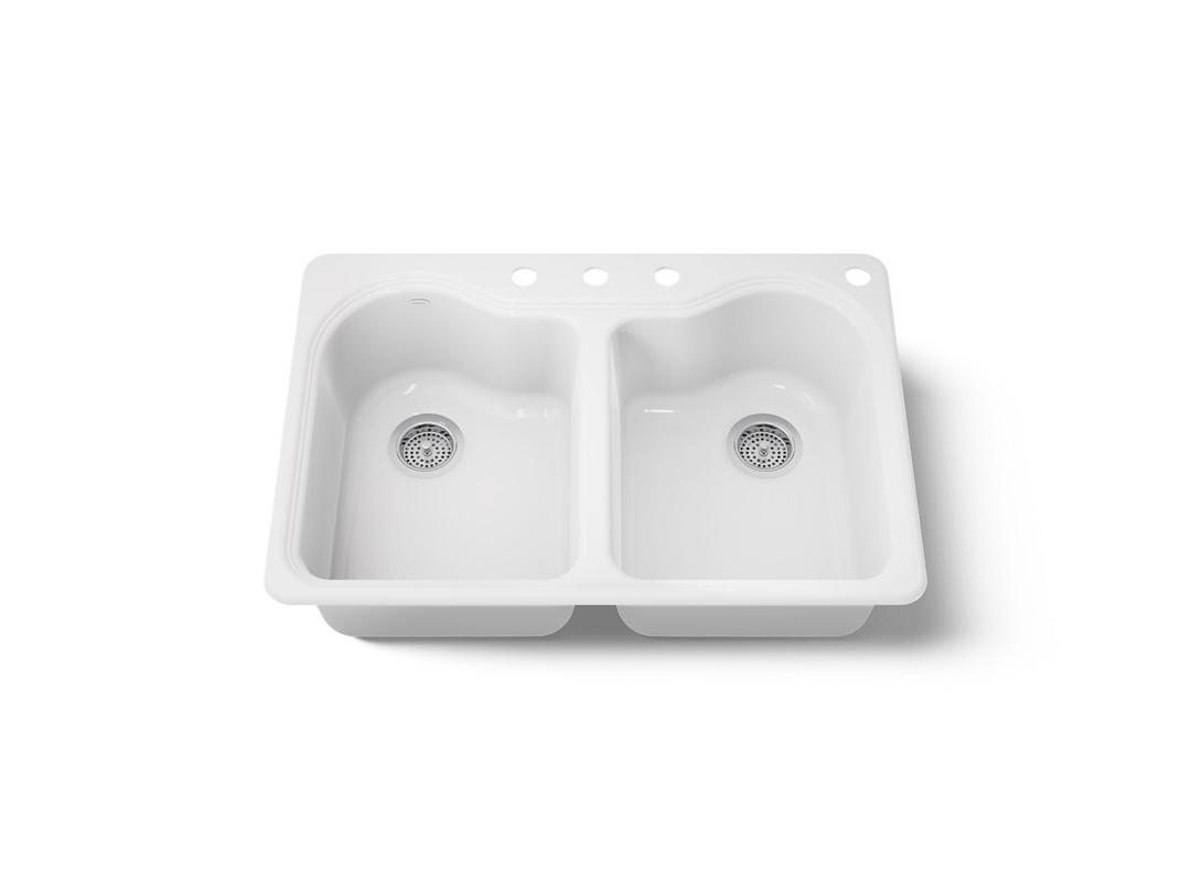 Kohler | Hartland | Drop In Kitchen Sink - White by Kohler