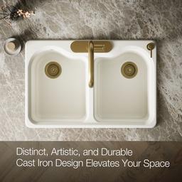 Kohler | Hartland | Drop In Kitchen Sink - Biscuit - image 4