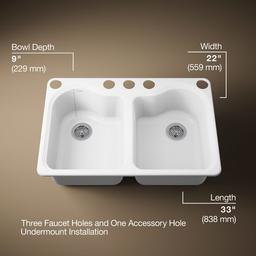 Kohler | Hartland | Undermount Kitchen Sink - White - image 3