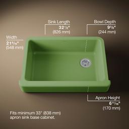 Kohler | Whitehaven | Kitchen Sink - Fresh Green - image 3
