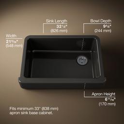 Kohler | Whitehaven | Undermount Kitchen Sink - Black - image 3