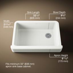 Kohler | Whitehaven | Undermount Kitchen Sink - Dune - image 3