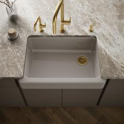 Kohler Whitehaven 32-1/2'' undermount single-bowl farmhouse kitchen sink - Truffle - image 2