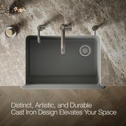 Kohler | Whitehaven | Self Trimming Kitchen Sink - Thunder Grey - image 4