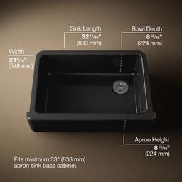 Kohler | Whitehaven | Self Trimming Kitchen Sink - Black - image 3