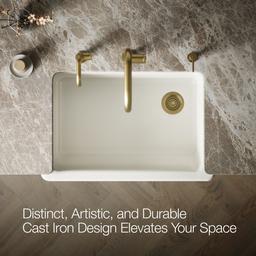 Kohler | Whitehaven | Self Trimming Kitchen Sink - Biscuit - image 4