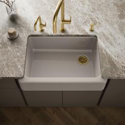 Kohler Whitehaven 32-3/4'' undermount single-bowl farmhouse kitchen sink - Truffle - image 2