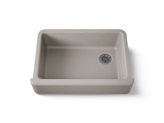 Kohler Whitehaven 32-3/4'' undermount single-bowl farmhouse kitchen sink - Truffle