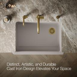 Kohler Whitehaven 32-3/4'' undermount single-bowl farmhouse kitchen sink - Truffle - image 4