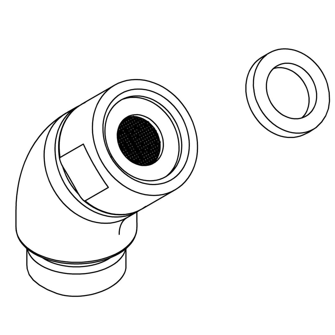 Kohler Genuine Parts Elbow ASSY - Matte Black by Kohler Genuine Parts