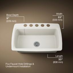 Cape Dory 33'' undermount single-bowl kitchen sink - image 3