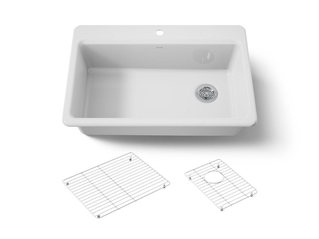 Kohler | Riverby | Drop In Kitchen Sink - White by Kohler