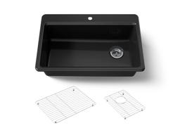 Kohler | Riverby | Drop In Kitchen Sink - Black - image 1