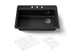 Kohler | Riverby | Drop In Kitchen Sink - Black - image 1