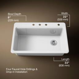 Kohler | Riverby | Workstation Kitchen Sink - White - image 3