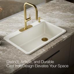 Kohler | Riverby | Workstation Kitchen Sink - Biscuit - image 4