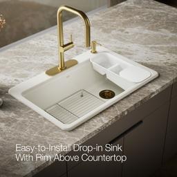 Riverby 33'' top-mount single-bowl workstation kitchen sink - image 8