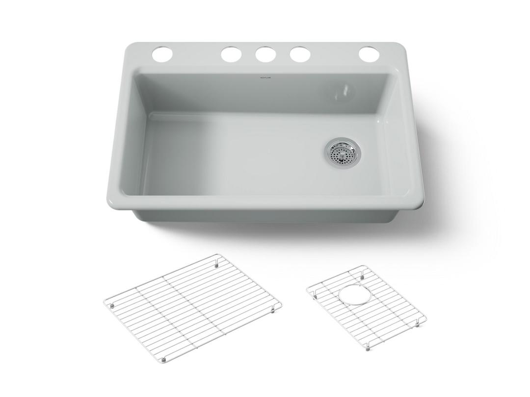 Kohler | Riverby | Undermount Kitchen Sink - Ice Grey by Kohler