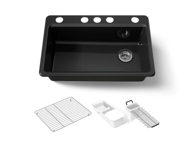 Kohler | Riverby | Undermount Kitchen Sink - Black