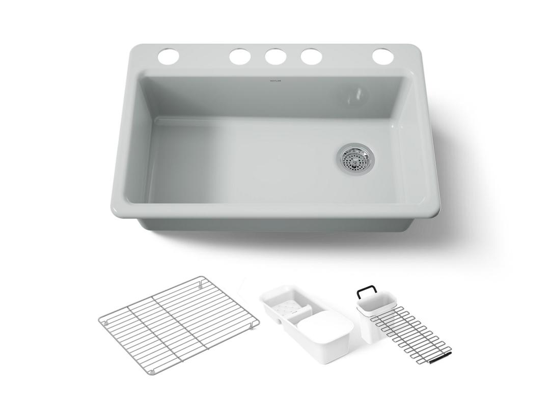 Kohler | Riverby | Undermount Kitchen Sink - Ice Grey by Kohler