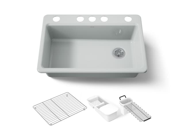 Kohler | Riverby | Undermount Kitchen Sink - Ice Grey