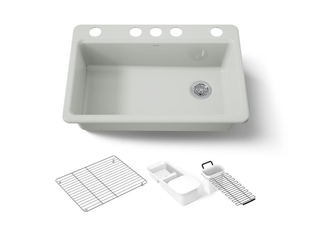 Kohler | Riverby | Undermount Kitchen Sink - Sea Salt by Kohler