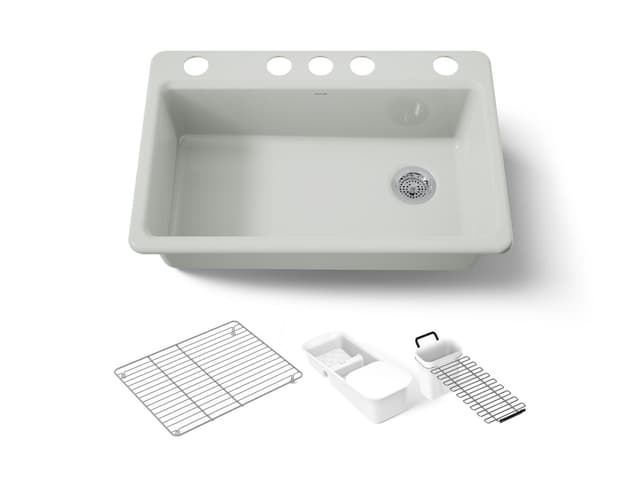 Kohler | Riverby | Undermount Kitchen Sink - Sea Salt