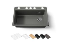 Kohler | Riverby | Workstation Kitchen Sink - Thunder Grey - image 1