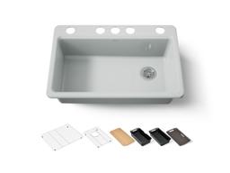 Kohler | Riverby | Workstation Kitchen Sink - Ice Grey - image 1