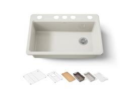 Kohler | Riverby | Workstation Kitchen Sink - Biscuit - image 1