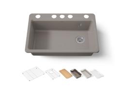 Kohler | Riverby | Workstation Kitchen Sink - Truffle - image 1