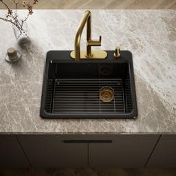 Kohler Riverby 25'' top-mount single-bowl kitchen sink - Black - image 2