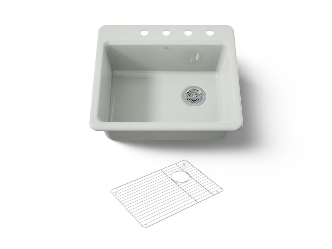 Kohler Riverby 25'' top-mount single-bowl kitchen sink - Sea Salt by Kohler