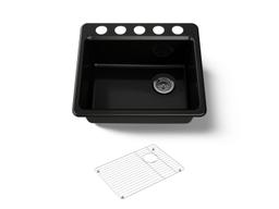 Kohler Riverby 25'' undermount single-bowl kitchen sink - Black - image 1
