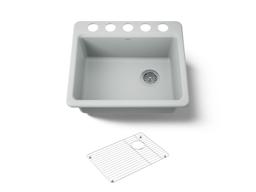Kohler Riverby 25'' undermount single-bowl kitchen sink - Ice Grey - image 1
