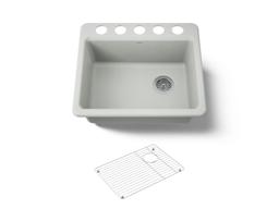 Kohler Riverby 25'' undermount single-bowl kitchen sink - Sea Salt - image 1